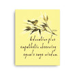 Sage Wisdom Haiku With Sparrow on Canvas Print