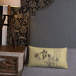 Matsuo Basho Haiku With Bonsai on Basic Pillow
