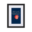 Believe To Win Haiku With Sun Tree on Matte Paper Poster With Mat - Framed