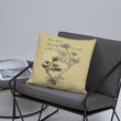Matsuo Basho Haiku With Bonsai on Basic Pillow