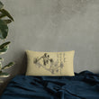 Matsuo Basho Haiku With Bonsai on Basic Pillow