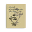 Matsuo Basho Haiku With Bonsai on Canvas Print