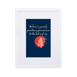 Believe To Win Haiku With Sun Tree on Matte Paper Poster With Mat - Framed