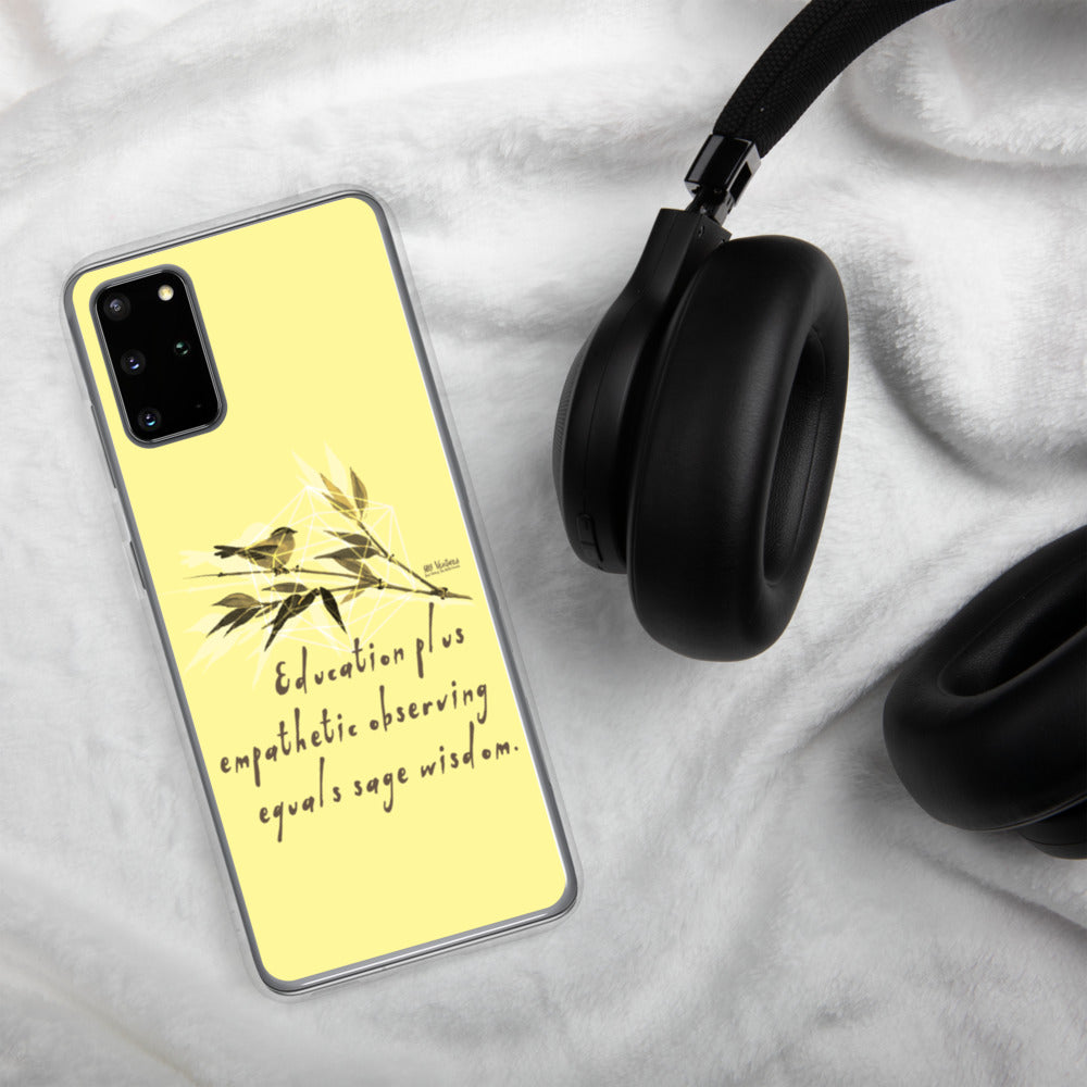 Sage Wisdom Haiku With Sparrow on Samsung Phone Case
