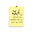Sage Wisdom Haiku With Sparrow on Premium Luster Photo Paper Poster