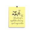 Sage Wisdom Haiku With Sparrow on Premium Luster Photo Paper Poster