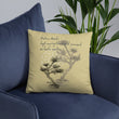 Matsuo Basho Haiku With Bonsai on Basic Pillow