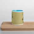 Matsuo Basho Haiku With Bonsai on Ceramic Mug with Color Inside
