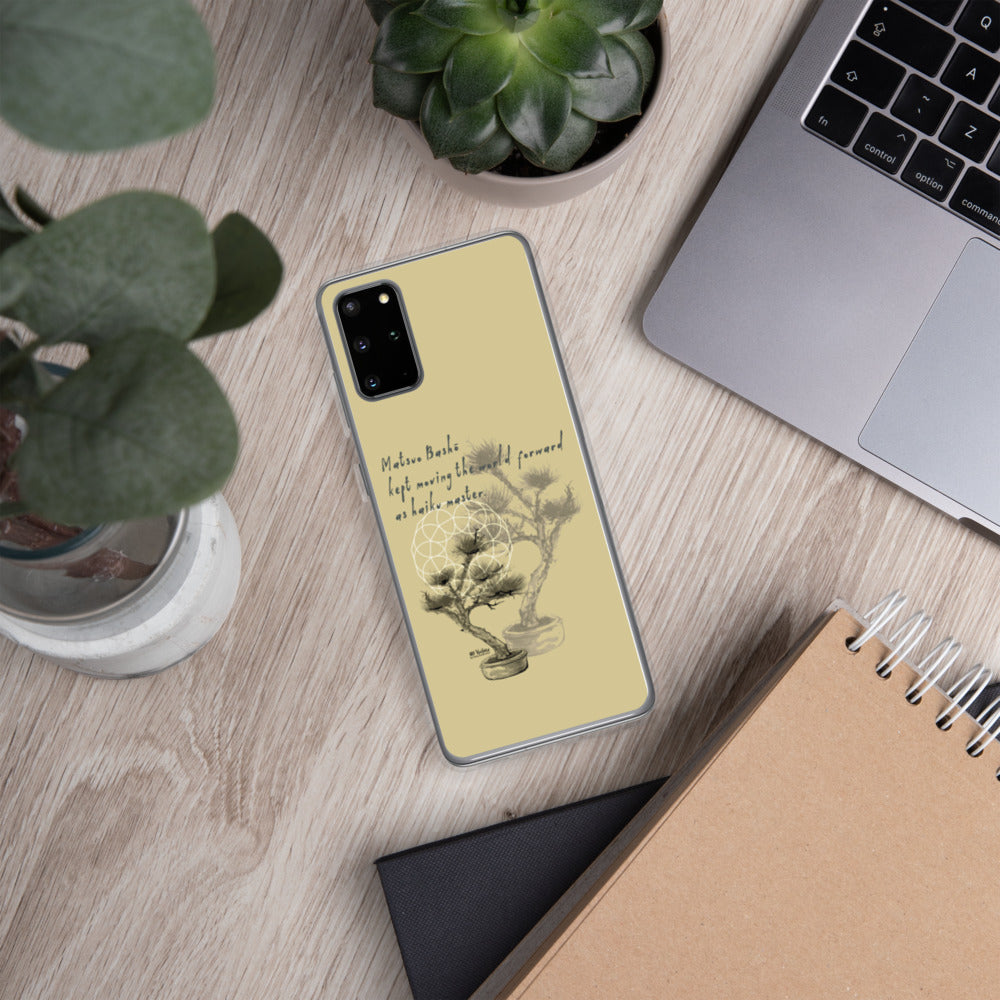 Matsuo Basho Haiku With Bonsai on Samsung Phone Case