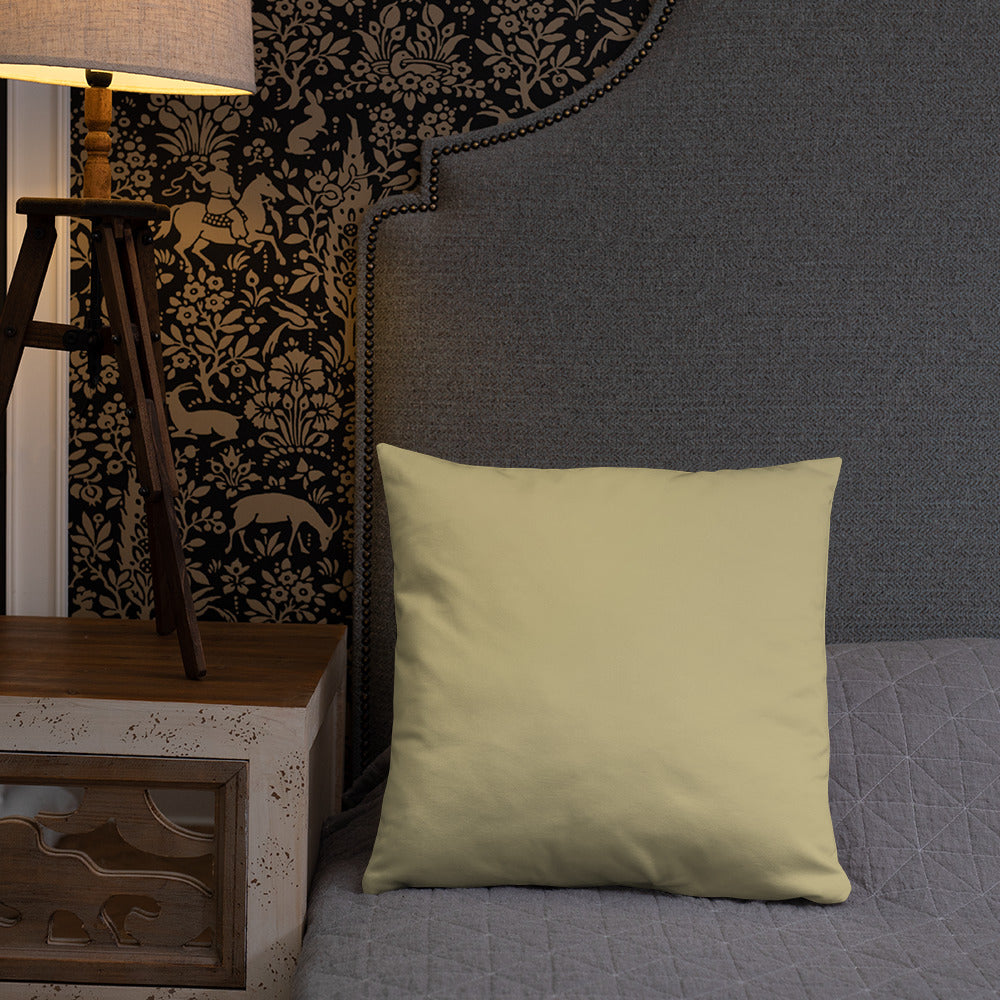 Matsuo Basho Haiku With Bonsai on Basic Pillow