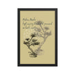 Matsuo Basho Haiku With Bonsai on Enhanced Matte Paper Poster - Framed