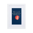 Believe To Win Haiku With Sun Tree on Matte Paper Poster With Mat - Framed