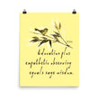 Sage Wisdom Haiku With Sparrow on Premium Luster Photo Paper Poster