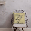 Matsuo Basho Haiku With Bonsai on Premium Pillow
