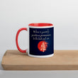 Believe To Win Haiku With Sun Tree on Ceramic Mug with Color Inside