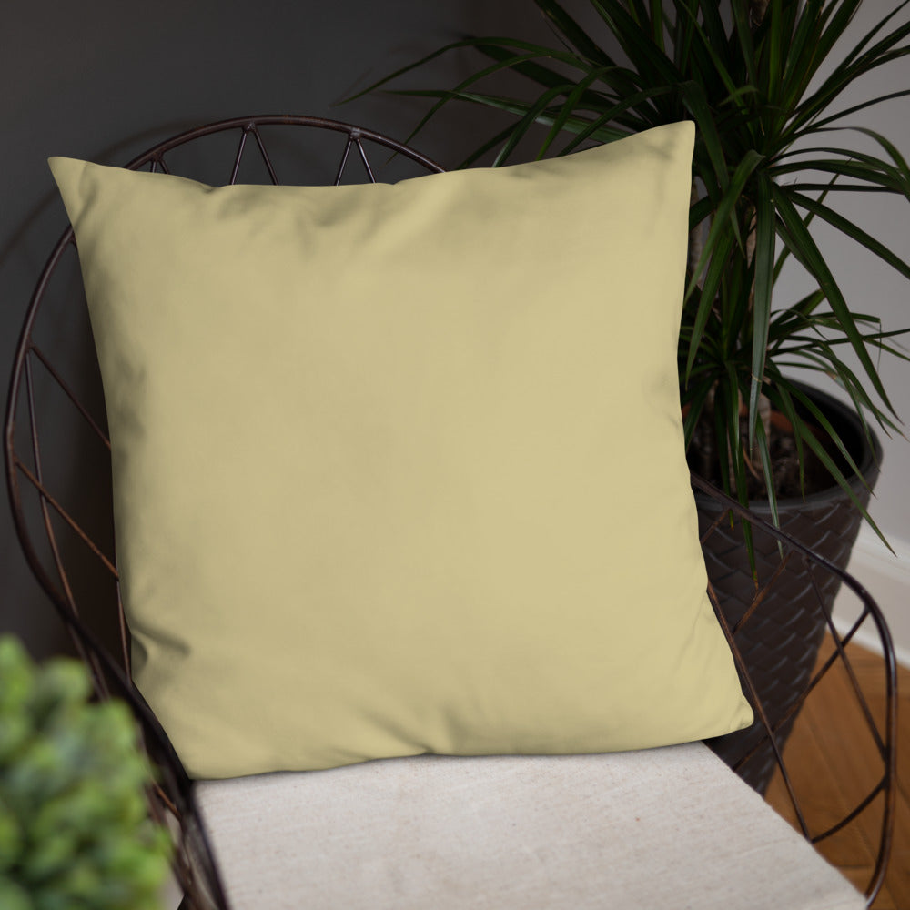Matsuo Basho Haiku With Bonsai on Basic Pillow