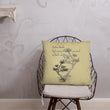 Matsuo Basho Haiku With Bonsai on Basic Pillow