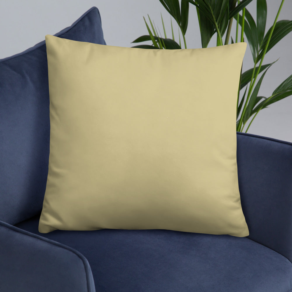 Matsuo Basho Haiku With Bonsai on Basic Pillow