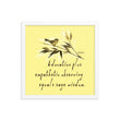 Sage Wisdom Haiku With Sparrow on Premium Luster Photo Paper Poster - Framed