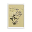 Matsuo Basho Haiku With Bonsai on Premium Luster Photo Paper Poster - Framed
