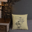 Matsuo Basho Haiku With Bonsai on Premium Pillow