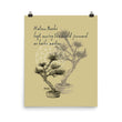 Matsuo Basho Haiku With Bonsai on Enhanced Matte Paper Poster