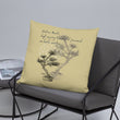 Matsuo Basho Haiku With Bonsai on Basic Pillow