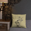 Matsuo Basho Haiku With Bonsai on Basic Pillow