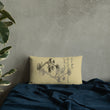 Matsuo Basho Haiku With Bonsai on Premium Pillow