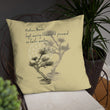 Matsuo Basho Haiku With Bonsai on Basic Pillow
