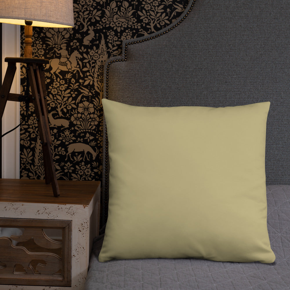 Matsuo Basho Haiku With Bonsai on Basic Pillow