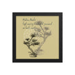 Matsuo Basho Haiku With Bonsai on Enhanced Matte Paper Poster - Framed