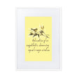 Sage Wisdom Haiku With Sparrow on Matte Paper Poster With Mat - Framed