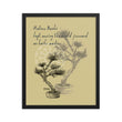 Matsuo Basho Haiku With Bonsai on Premium Luster Photo Paper Poster - Framed