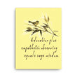 Sage Wisdom Haiku With Sparrow on Canvas Print