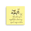 Sage Wisdom Haiku With Sparrow on Canvas Print
