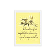 Sage Wisdom Haiku With Sparrow on Premium Luster Photo Paper Poster - Framed