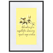 Sage Wisdom Haiku With Sparrow on Matte Paper Poster With Mat - Framed
