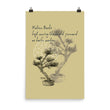 Matsuo Basho Haiku With Bonsai on Enhanced Matte Paper Poster