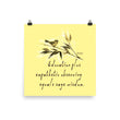 Sage Wisdom Haiku With Sparrow on Premium Luster Photo Paper Poster