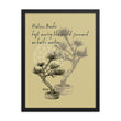 Matsuo Basho Haiku With Bonsai on Enhanced Matte Paper Poster - Framed