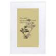 Matsuo Basho Haiku With Bonsai on Matte Paper Poster With Mat - Framed