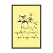 Sage Wisdom Haiku With Sparrow on Enhanced Matte Paper Poster - Framed