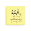 Sage Wisdom Haiku With Sparrow on Canvas Print