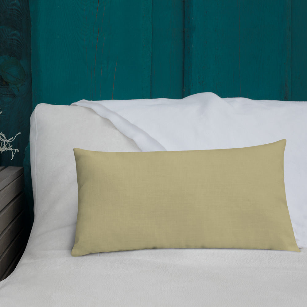 Matsuo Basho Haiku With Bonsai on Premium Pillow