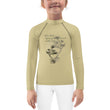 Matsuo Basho Haiku With Bonsai on Kids Rash Guard