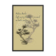 Matsuo Basho Haiku With Bonsai on Enhanced Matte Paper Poster - Framed