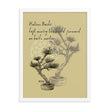 Matsuo Basho Haiku With Bonsai on Enhanced Matte Paper Poster - Framed