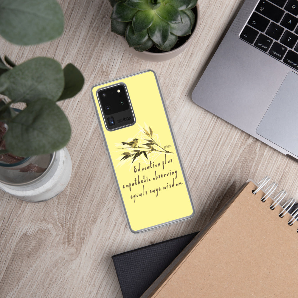 Sage Wisdom Haiku With Sparrow on Samsung Phone Case