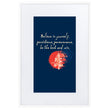 Believe To Win Haiku With Sun Tree on Matte Paper Poster With Mat - Framed